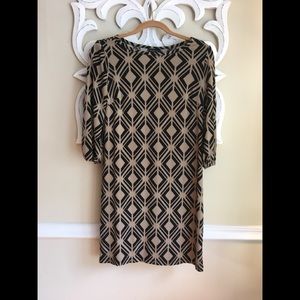 ❤️OFFERS Black & Tan Career Dress Enfocus EUC